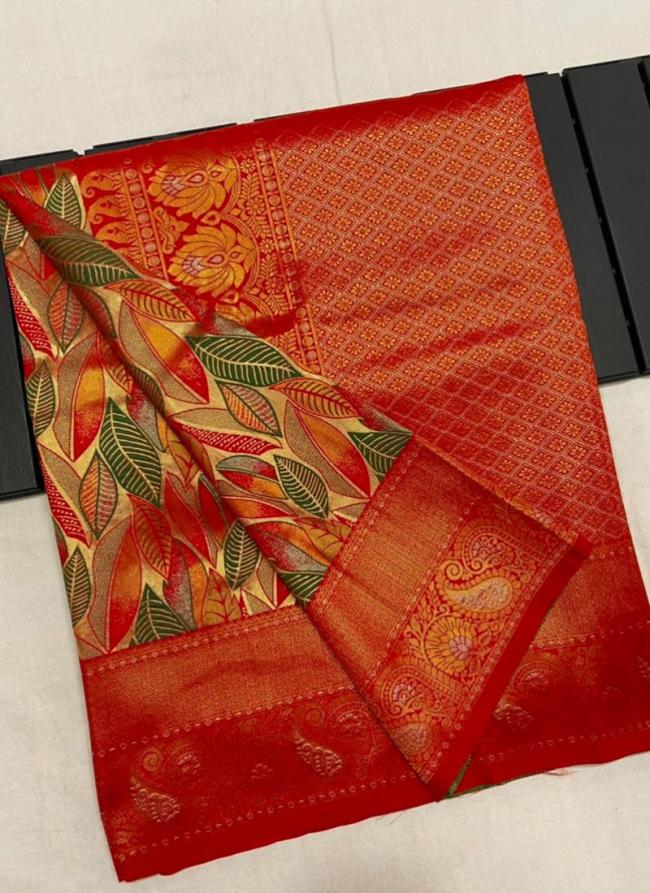Silk Red Festival Wear Kanchipattu Saree
